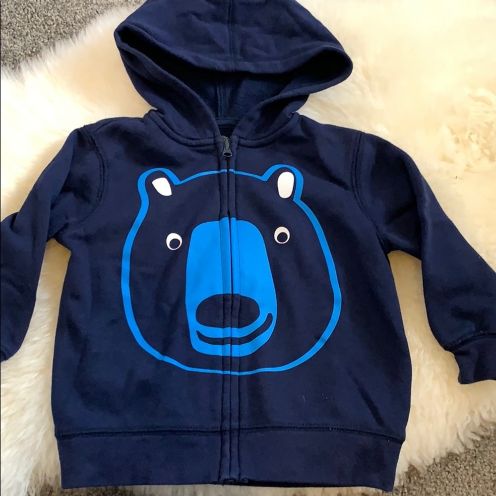 18 month Navy bear full zip hoodie